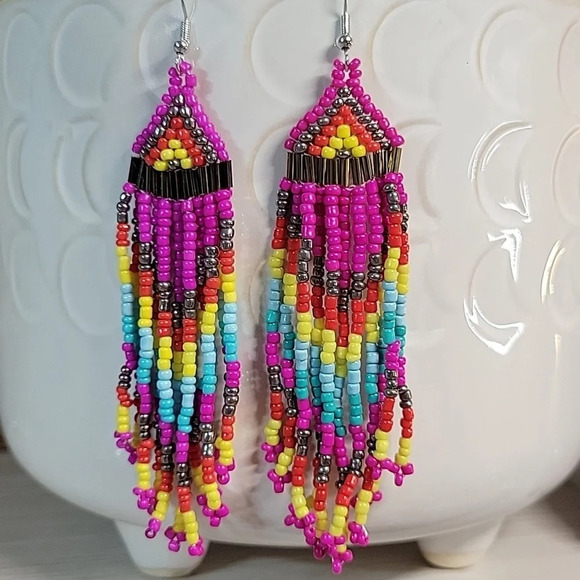 Y2K FESTIVAL TASSEL DROP EARRINGS - Picture 8 of 9